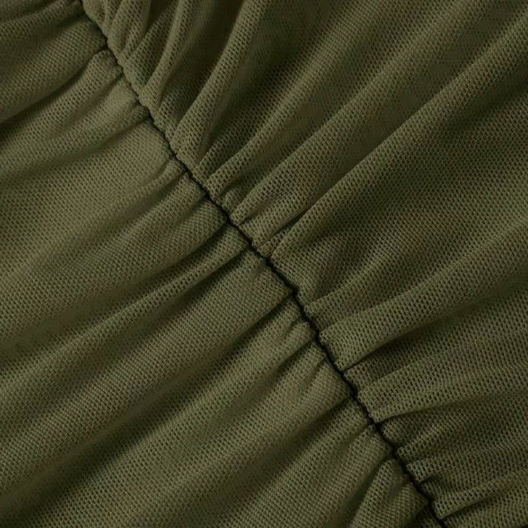 Folded Neck Crop Tee