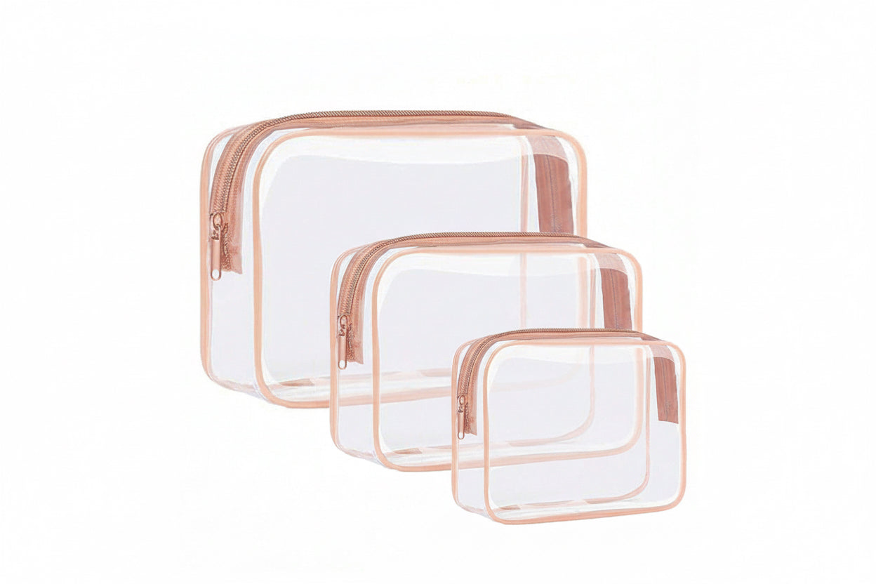 Transparent Travel Pouch Set