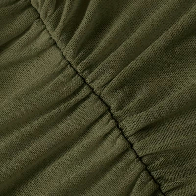 Folded Neck Crop Tee