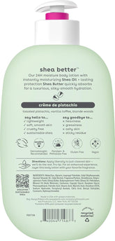 Shea Better Body Lotion- Crème De Pistachio, 24-Hour Moisture Skin Care, Lightweight & Non-Greasy, Made with Natural Shea, Vegan, 16 Fl Oz