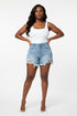 DenimVerve High-Waist Ripped Shorts