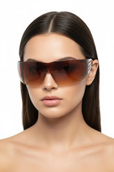 Rimless Wraparound Sunglasses