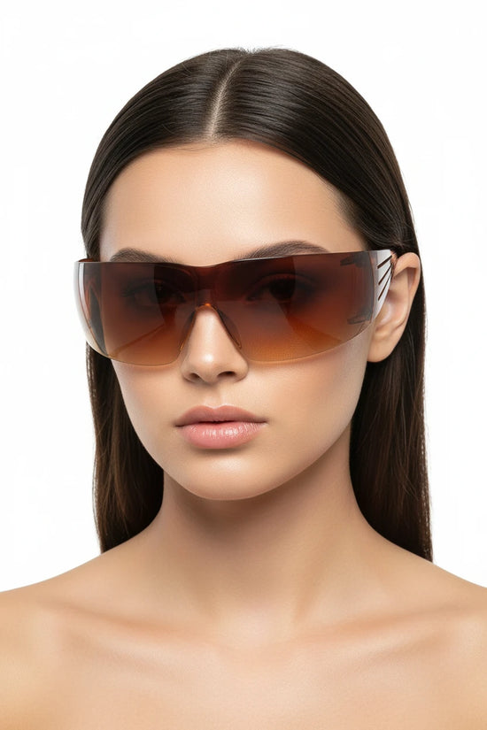 Rimless Wraparound Sunglasses