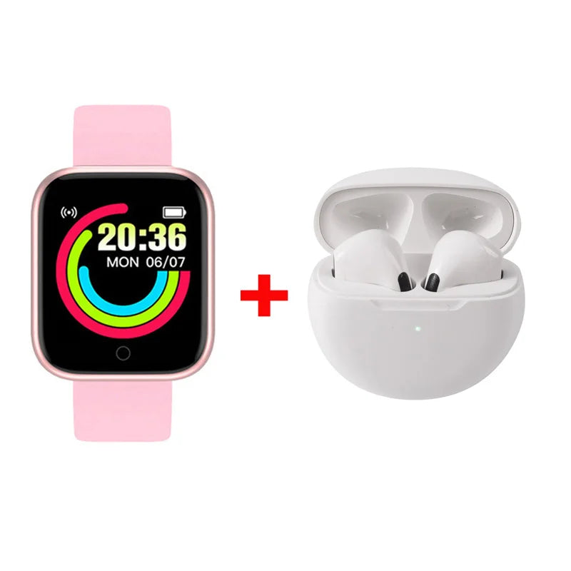 SmartFit Duo™ — D20 Pro+ SmartWatch & Wireless Earbuds Combo