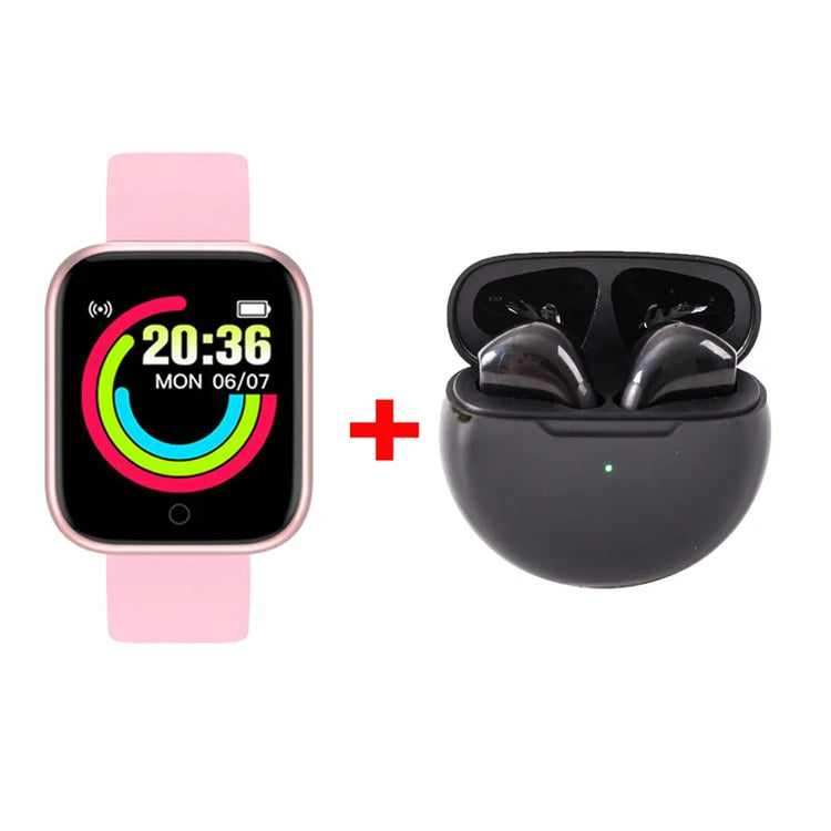 SmartFit Duo™ — D20 Pro+ SmartWatch & Wireless Earbuds Combo