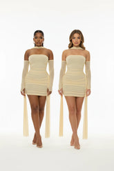 Elevate Your Night Out with Our Stunning Summer Vacation Sexy See-Through Dress & Shawl - Perfect for Midnight Clubwear and Parties!