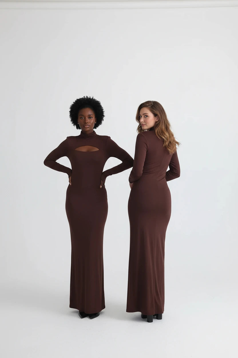 Turtleneck Bodycon Maxi
